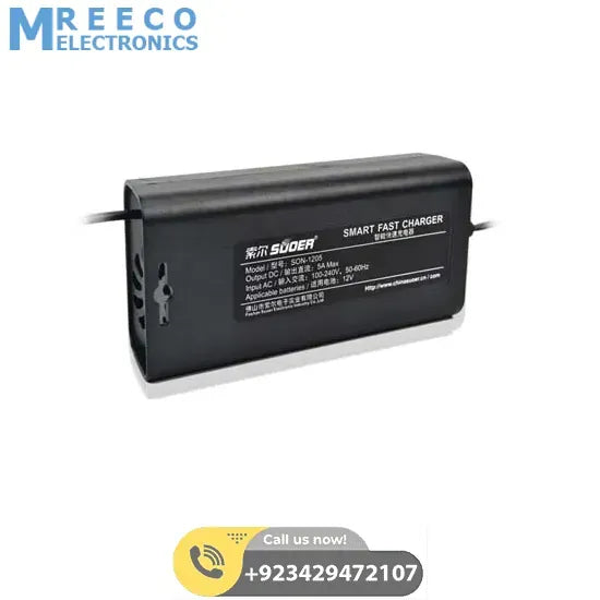 12V 5A battery charger smart fast battery charger(SON-1205B) - Side View
