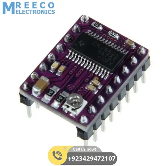 DRV8825 Stepper Motor Driver with Aluminum Heat Sink - Side View