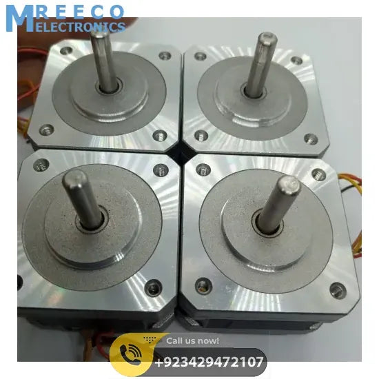 Nema 17 Single Shaft 1.8 Degree Compact Powerful Stepper Motor - Back View