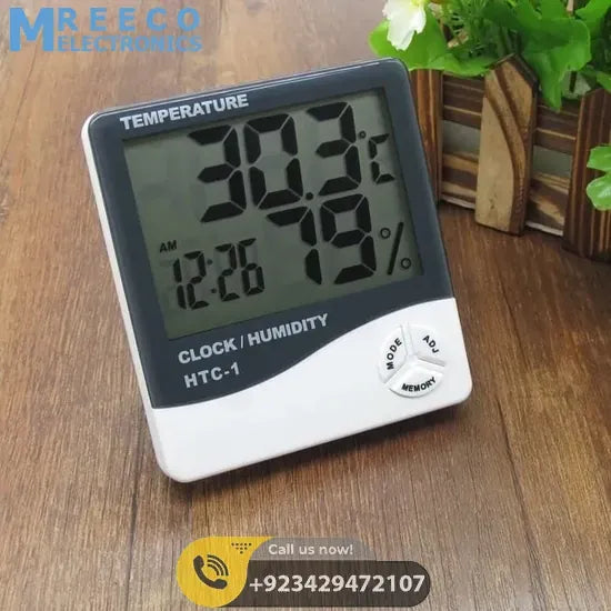 Original HTC 1 Temperature Humidity Meter In Pakistan Hygrometer - Side View