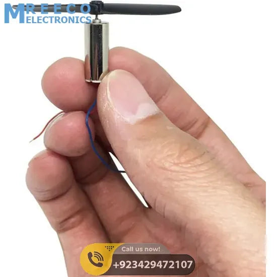 Helicopter Coreless Micro DC Motor With Propeller - Back View