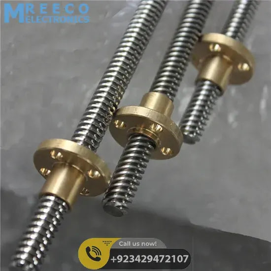 Threaded Rod Lead Screw 8mm 500mm - Angle View