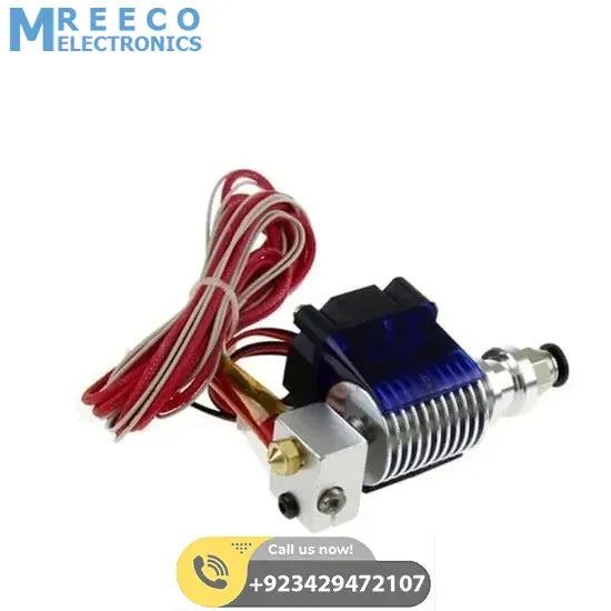 Long distance 3D V6 J head All metal Hotend Bowden Extruder with cooling fan - Front View