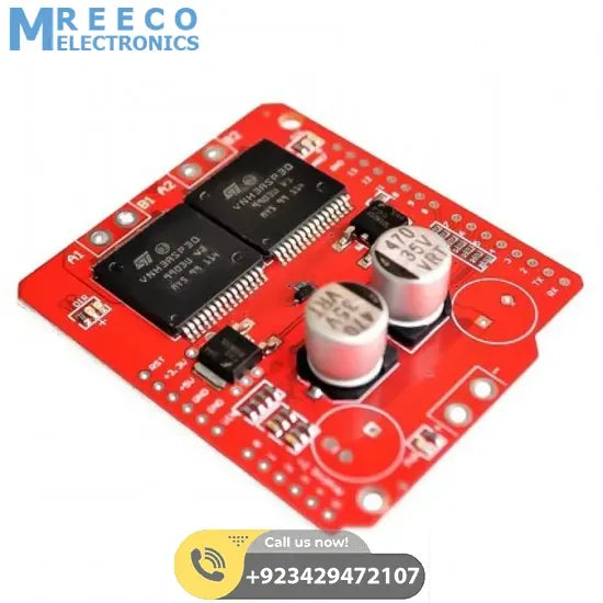 VNH3ASP30 Dual Monster DC Motor Driver Shield - Side View