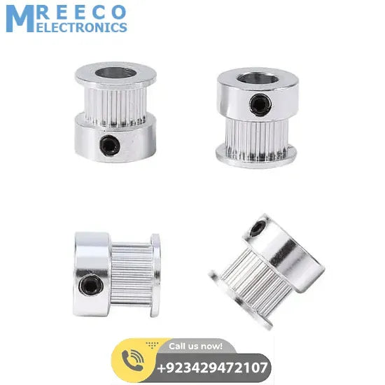 GT2 Pulley 20 Teeth 8mm Bore Timing Gear Aluminum Alloy Pulley For GT2 Belt - Side View