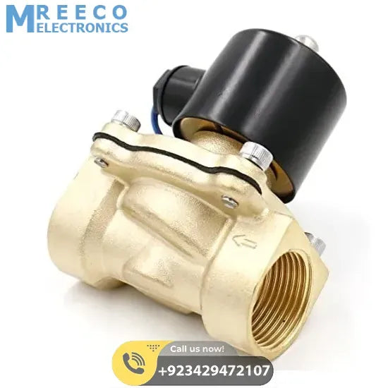 DELL 1 Inch 220V AC Brass Solenoid Valve Coil For Water Air Gas Diesel - Side View