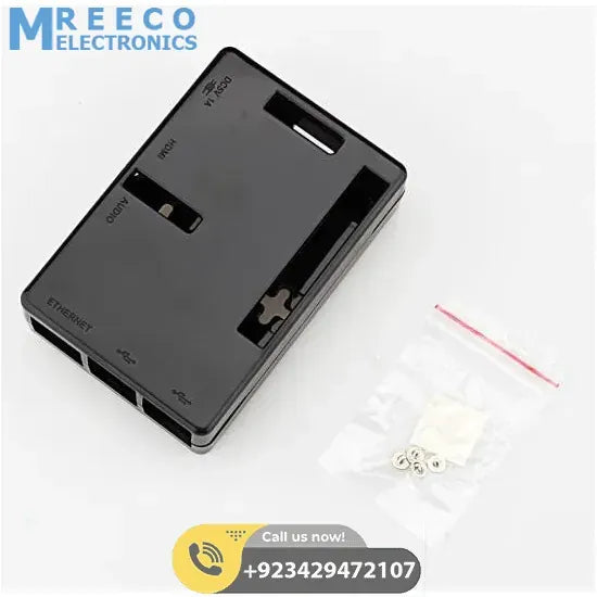 Raspberry Pi 3 Model B B Case Black ABS Plastic Cover Shell Bag Enclosure Computer Box - Back View