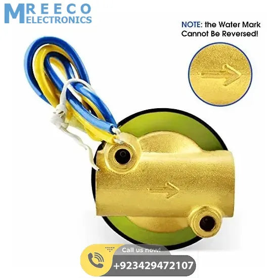 1/4 Inch 220V AC Brass Solenoid Valve For Water Oil Gas - Side View