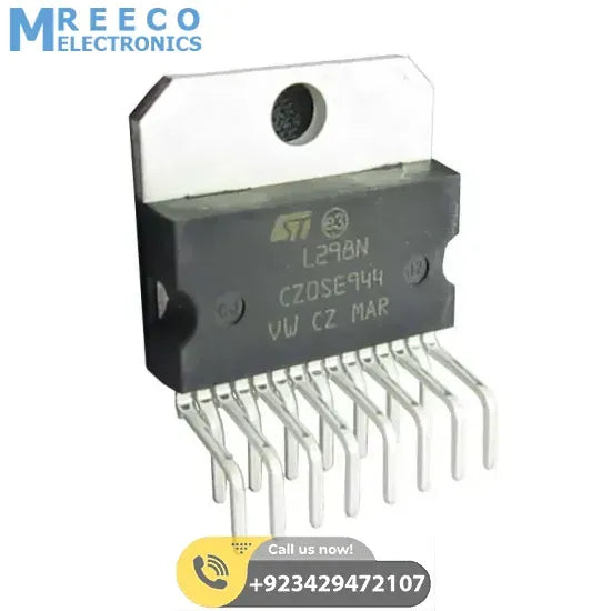 L298N Dual Motor Driver IC - Front View