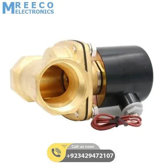 1.5 Inch 220V AC Brass Electric Solenoid Valve For Water Air Gas Fuels - Back View