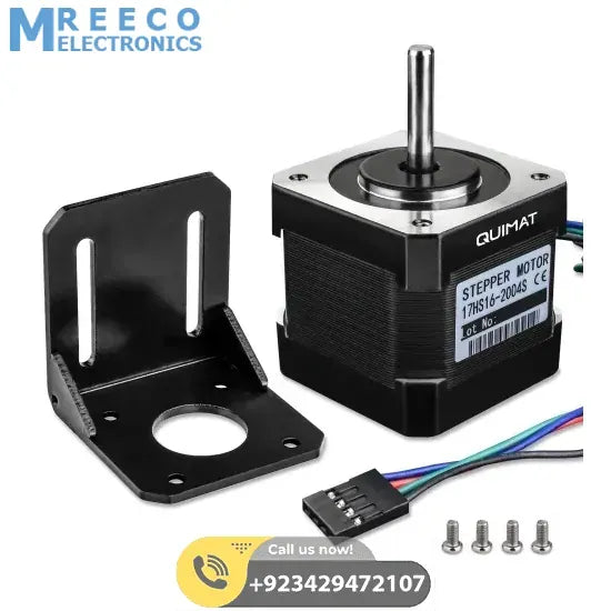 NEMA17 Stepper Motor Alloy Steel Mounting Bracket For CNC & 3D Printer - Back View