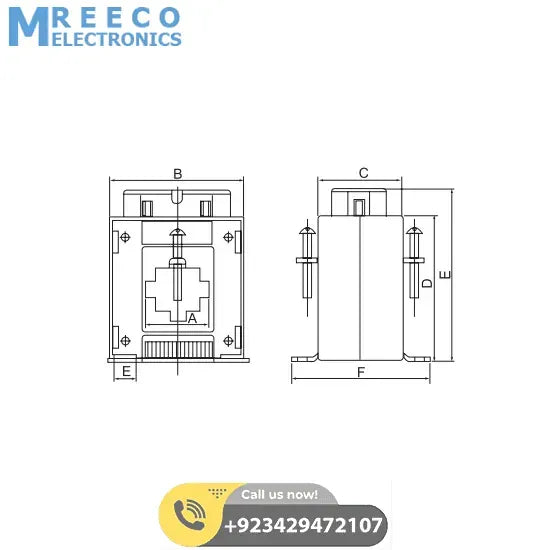 200A CT 200Amp Current Transformer 200A/5A - Back View
