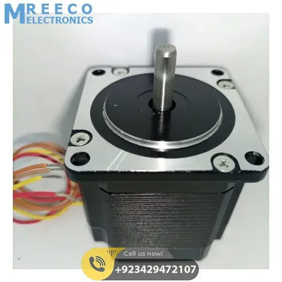 NEMA23 Bipolar 1.8 Degree 2.1A 54mm Stepper Motor 6.35mm Shaft Torque 15KG/cm Refurnished - Side View