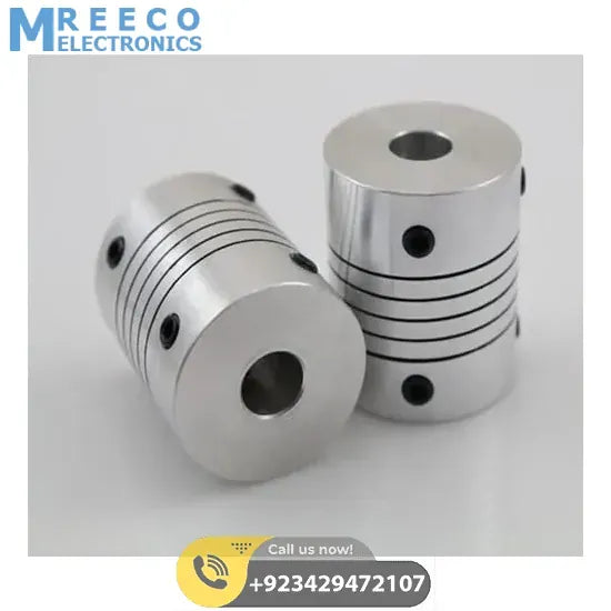4x4mm Flexible Coupling Shaft - Front View