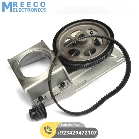 Oblique Teeth NEMA34 Helical Gearbox With Timing Belt For CNC Machine In Pakistan - Front View