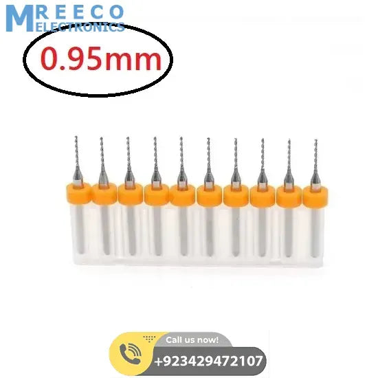 0.95mm Carbide Steel PCB Drill CNC Jewelry Micro Engraving Drill Bit - Front View
