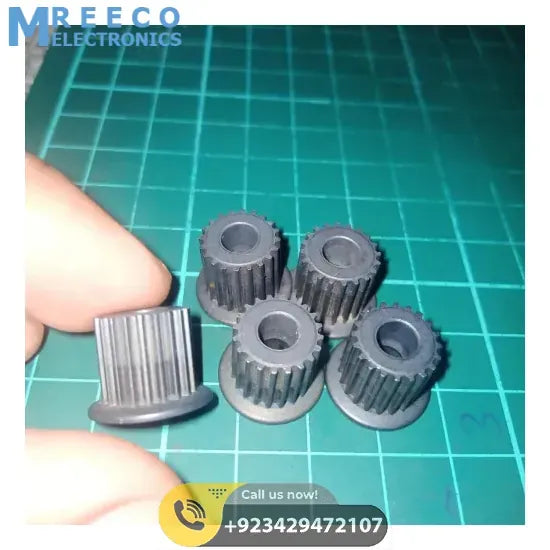 Japanese GT2 20 Teeth 5mm Bore Push Fit Pulley Timing Pulley - Bottom View