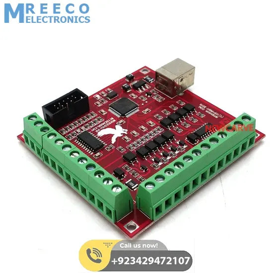 CNC USB MACH3 100Khz Breakout Board 4 Axis Interface Driver Motion Controller - Back View