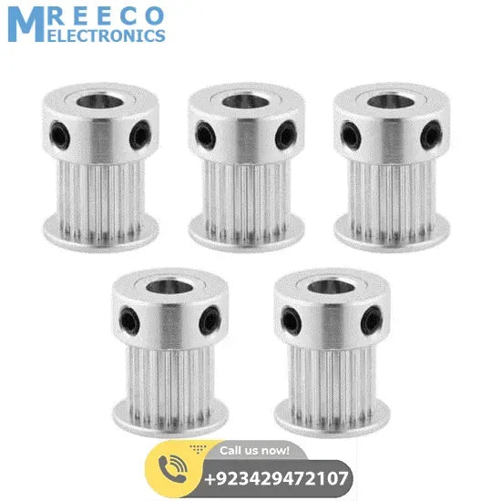 GT2 Pulley 20 Teeth 6.35mm Bore Timing Gear Aluminum Alloy Pulley For CNC 3D Printers - Back View