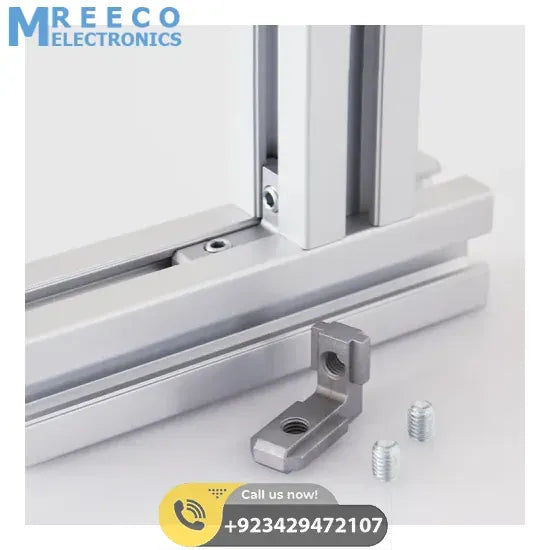 T Slot L Type 90 Degree 4040 Aluminum Connector Brack - Front View