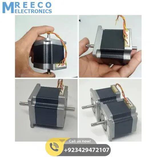 Dual shaft NEMA 23 2A Stepper Motor For CNC 3D Printer - Front View