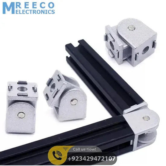 Flexible Pivot Joint Connector Zinc Alloy Hinge With Handle For Aluminum Extrusion Profile 4040 - Back View