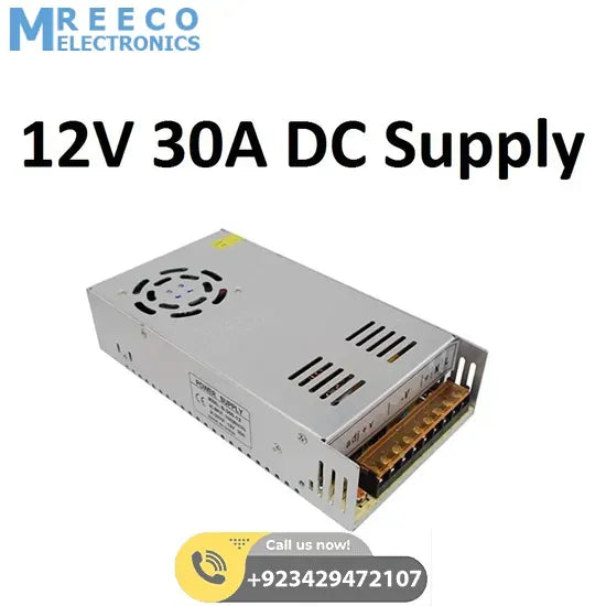 Switching DC Power Supply SMPS 12V 30A 360W - Side View