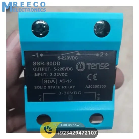 SSR 80DD DC Relay Solid State Relay For DC Voltage - Front View