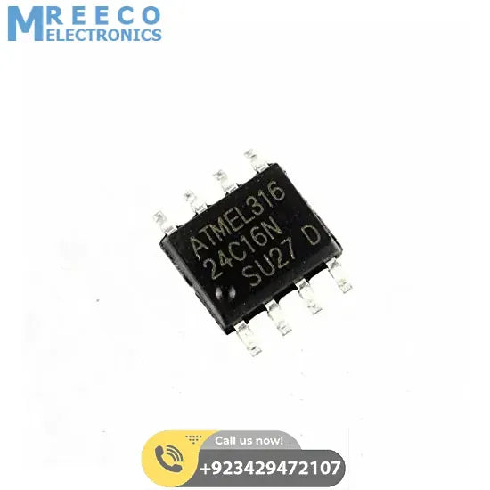 AT24C16N-SU27 AT24C16AN AT24C16 24C16N 2-Wire Serial EEPROM SOP-8 - Front View