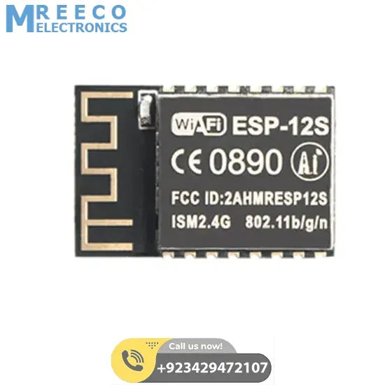 ESP8266EX ESP-12S Wifi Module - Side View