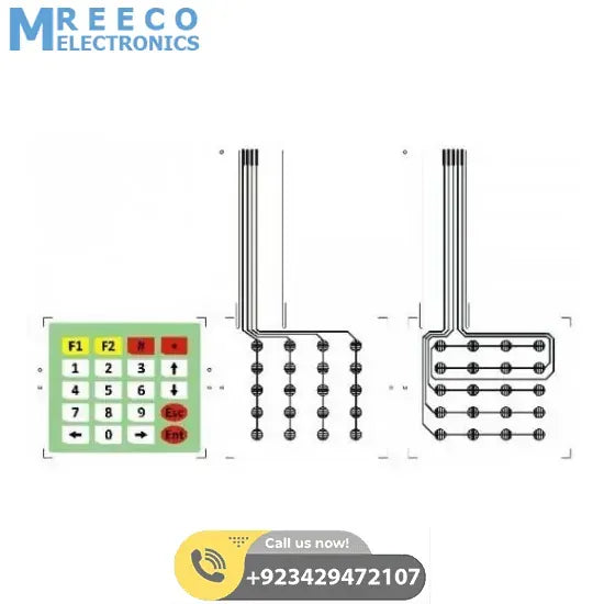 4 X 5 Membrane Keypad - Back View