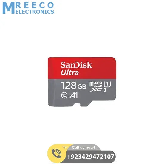 128GB Ultra Micro SD Card - Front View