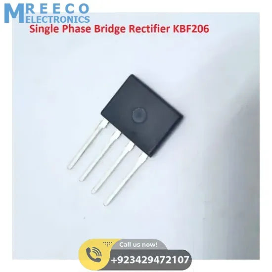 600V 2A single Phase Bridge Rectifier KBF206 - Front View