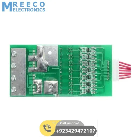7s 24v 20A 18650 Lithium Lion Battery Charger Module Protection Board BMS PCB With Wire - Bottom View