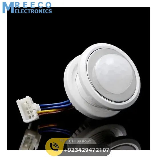 Mini Ceiling Mount LED PIR Detector Infrared Motion Sensor Switch 40mm - Back View