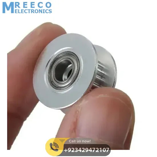 20T 5mm GT2 Timing Belt Idler Pulley With Bearing For 3D Printer - Bottom View