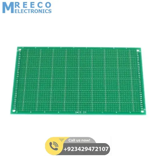 9cmx15cm FR-4 Single Side Fiber Prototype Veroboard Stripboard PCB Circuit Board - Side View