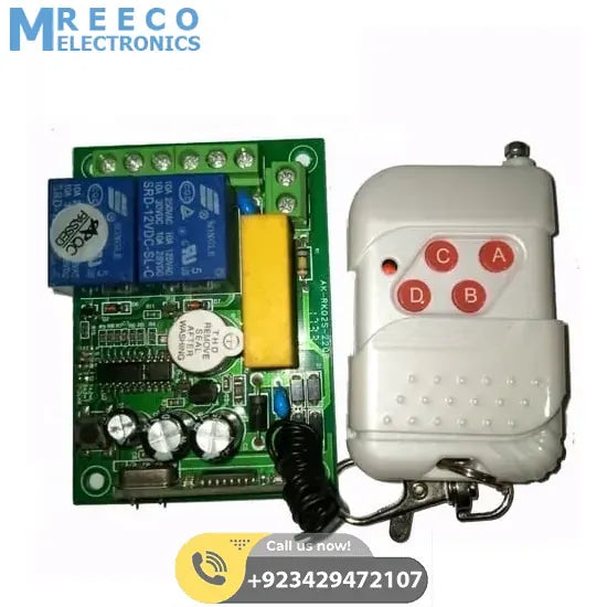 2 Channel Wireless 433Mhz Remote Control Switch Module AK RK02S 220B With RF Remote Controller Transmitter - Front View