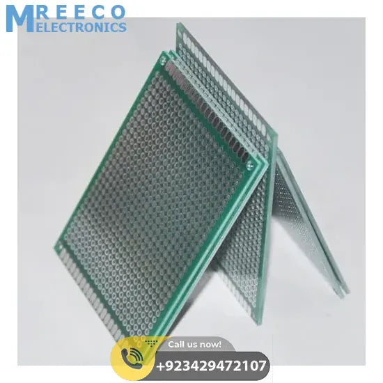 8x12cm Double Sided Fiberglass PCB Veroboard Stripboard Circuit Project Board - Back View