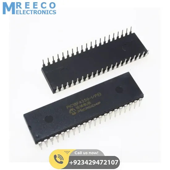 PIC18F4550-I/P PIC18F4550 18F4550 USB Microcontrollers DIP40 IC PIC MCU FLASH 16KX16 NEW 1PCS - Side View