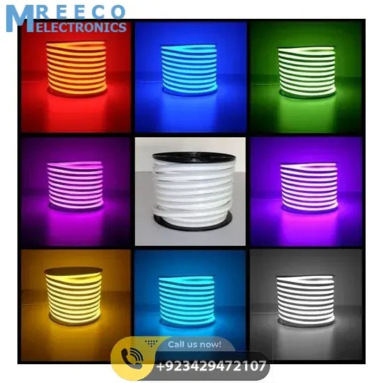 50 Meter 12v Neon Rope Light In Pakistan Red, Green Blue, White, Pink - Side View