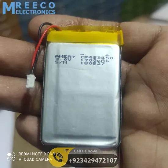 3.0v 1700mah Lithium Ion Battery - Side View