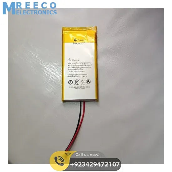 3.7V 3000mAh Lithium ion Battery Rechargeable Li-ion Cell With BMS And Wire - Back View