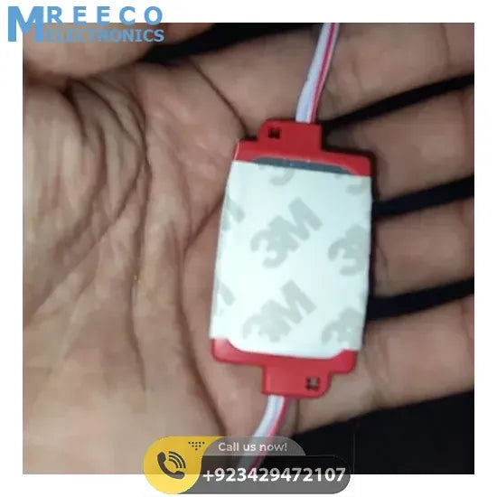 Red color 12v 1.5W LED Module Self Adhesive Light - Side View