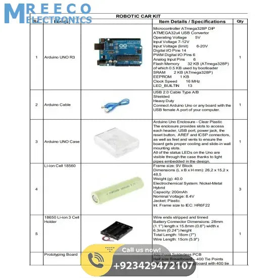 ROBOTIC CAR KIT Makers Space IT Lab Punjab Government eproc.punjab.gov.pk - Front View