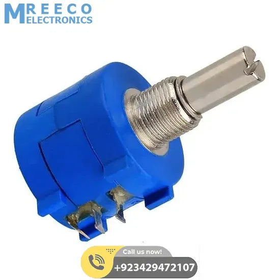 1 Piece 20k Ohm Multiturn Potentiometer POT 3590S-2-203 - Side View