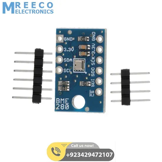 Air Temperature Humidity Barometric Pressure BME280 I2C SPI Sensor Module - Front View