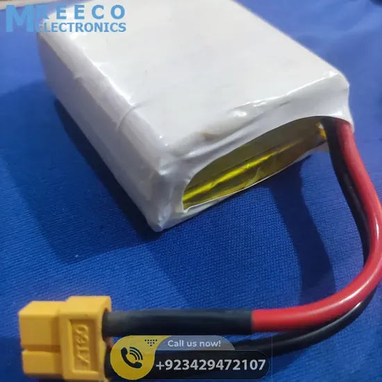 11.1V 4600mA Lipo Battery - Side View