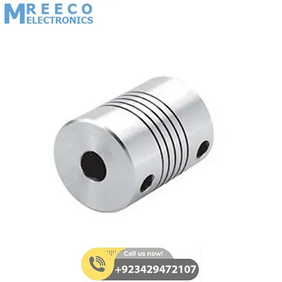 5x5mm Flexible Coupling Shaft - Front View