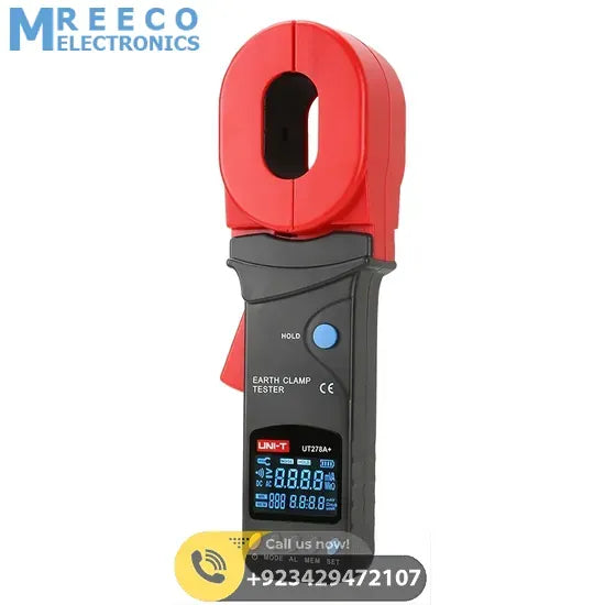 UNI-T UT278A+ Clamp Earth Ground Tester - Side View